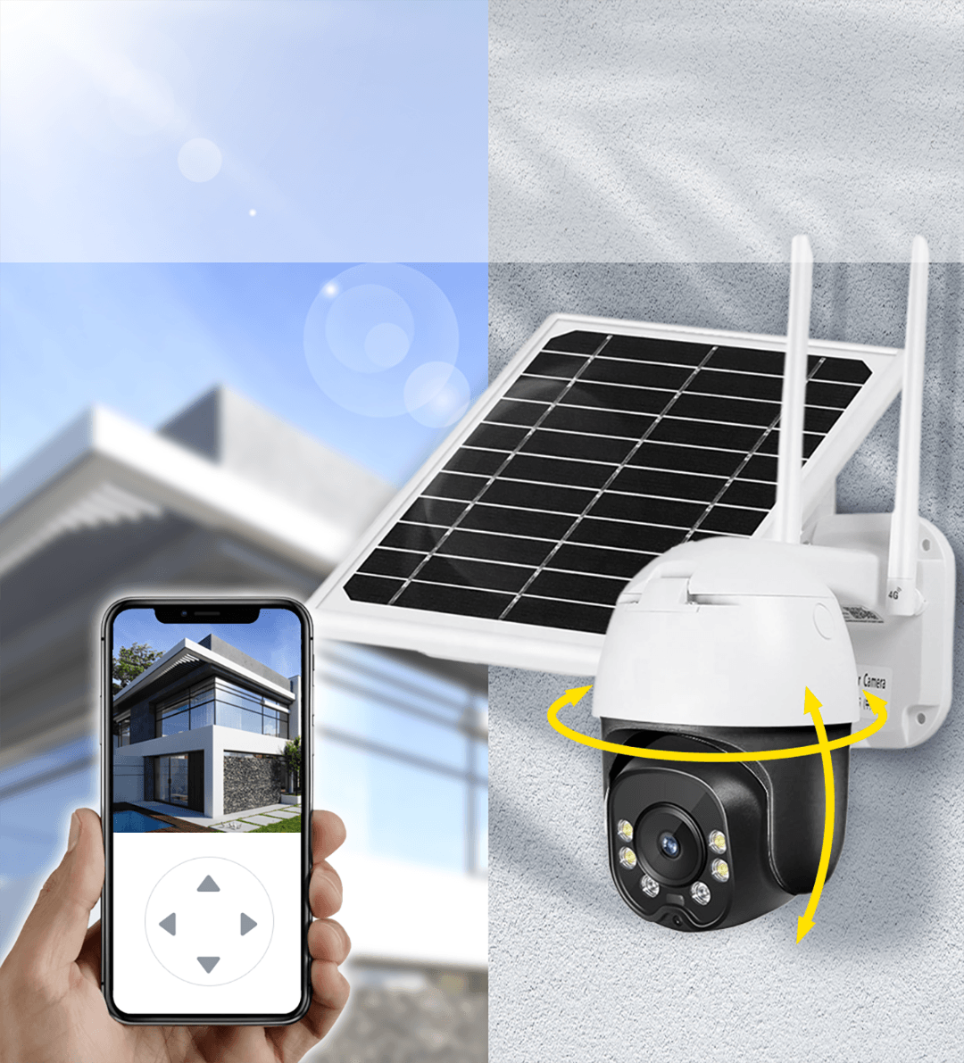 Zonne-Energie Beveiligingscamera™ 1+1 GRATIS ACTIE!